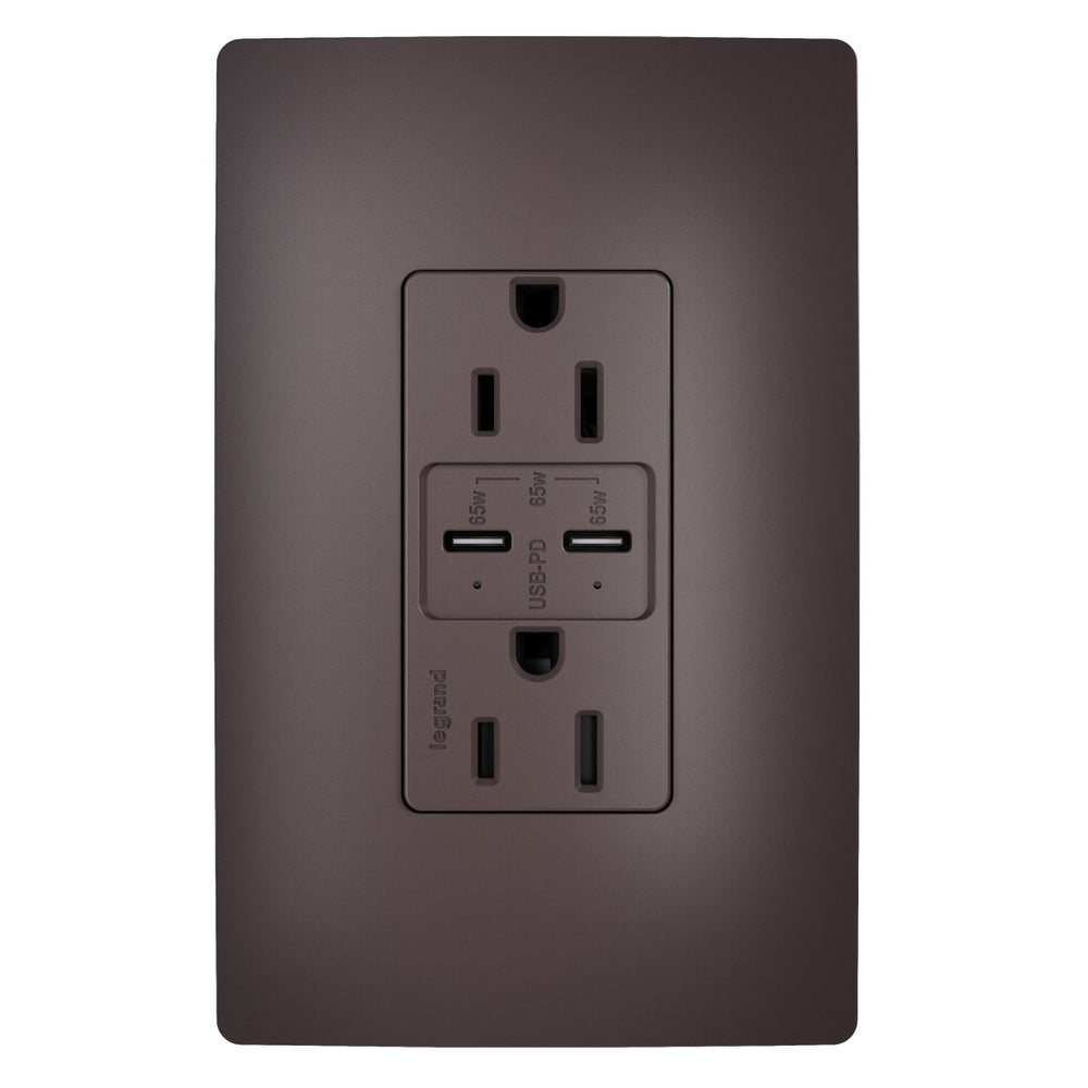 Legrand Canada - 65W USB Outlet, Type C, 15A, Tamper-Resistant- Union Lighting Luminaires Decor