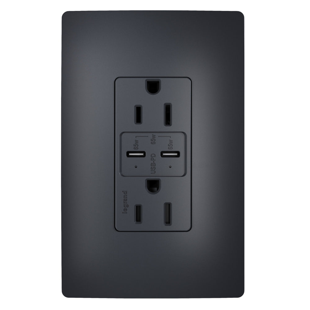 Legrand Canada - 65W USB Outlet, Type C, 15A, Tamper-Resistant- Union Lighting Luminaires Decor