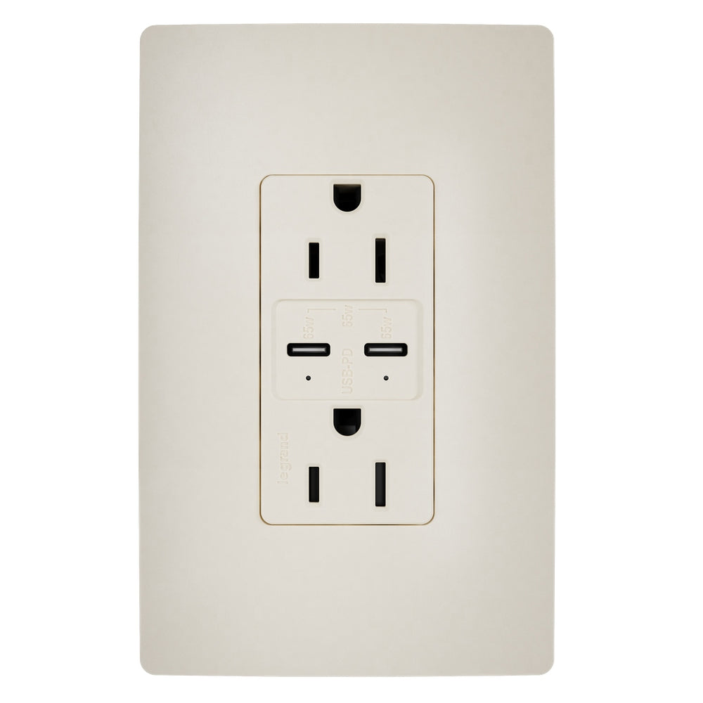 Legrand Canada - 65W USB Outlet, Type C, 15A, Tamper-Resistant- Union Lighting Luminaires Decor