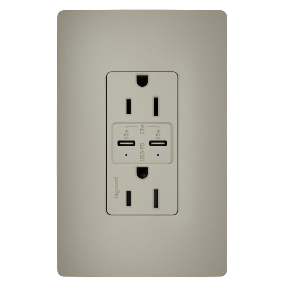 Legrand Canada - 65W USB Outlet, Type C, 15A, Tamper-Resistant- Union Lighting Luminaires Decor