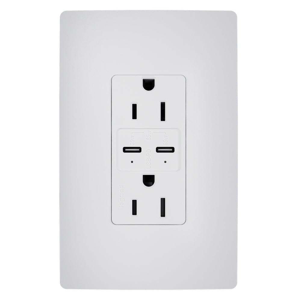 Legrand Canada - 65W USB Outlet, Type C, 15A, Tamper-Resistant- Union Lighting Luminaires Decor
