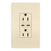 Legrand Canada - 15A Tamper Resistant Ultra Fast PLUS Power Delivery USB Type C/C Outlet - Light Almond- Union Lighting Luminaires Decor