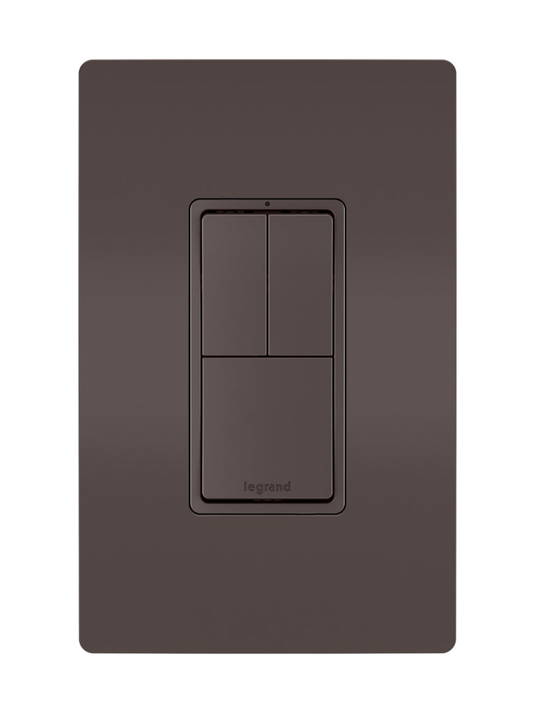Legrand Canada - Two Single-Pole Switches & Single Pole/3-Way Switch - Brown- Union Lighting Luminaires Decor