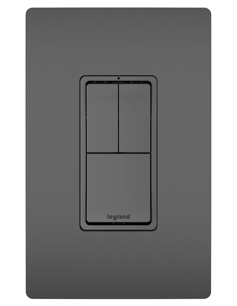 Legrand Canada - Two Single-Pole Switches and Single Pole/3-Way Switch - Black- Union Lighting Luminaires Decor