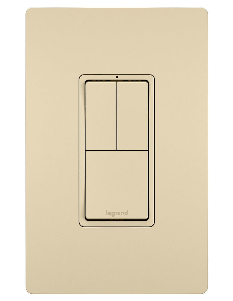 Legrand Canada - Two Single-Pole Switches and Single Pole/3-Way Switch - Ivory- Union Lighting Luminaires Decor