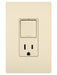 Legrand Canada - Single Pole/3-Way Switch with 15A Tamper-Resistant Outlet - Light Almond- Union Lighting Luminaires Decor