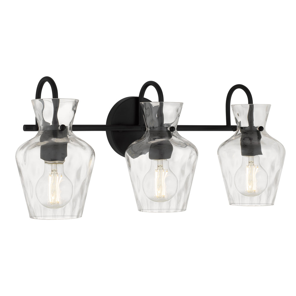 Quoizel - Three Light Vanity - Hollis - Matte Black- Union Lighting Luminaires Decor