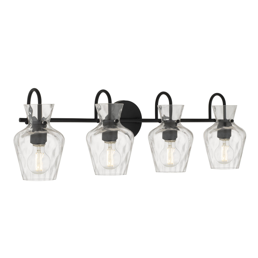 Quoizel - Four Light Vanity - Hollis - Matte Black- Union Lighting Luminaires Decor