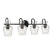 Quoizel - Four Light Vanity - Hollis - Matte Black- Union Lighting Luminaires Decor