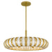 Quoizel - Six Light Pendant - Knight - Soft Gold- Union Lighting Luminaires Decor