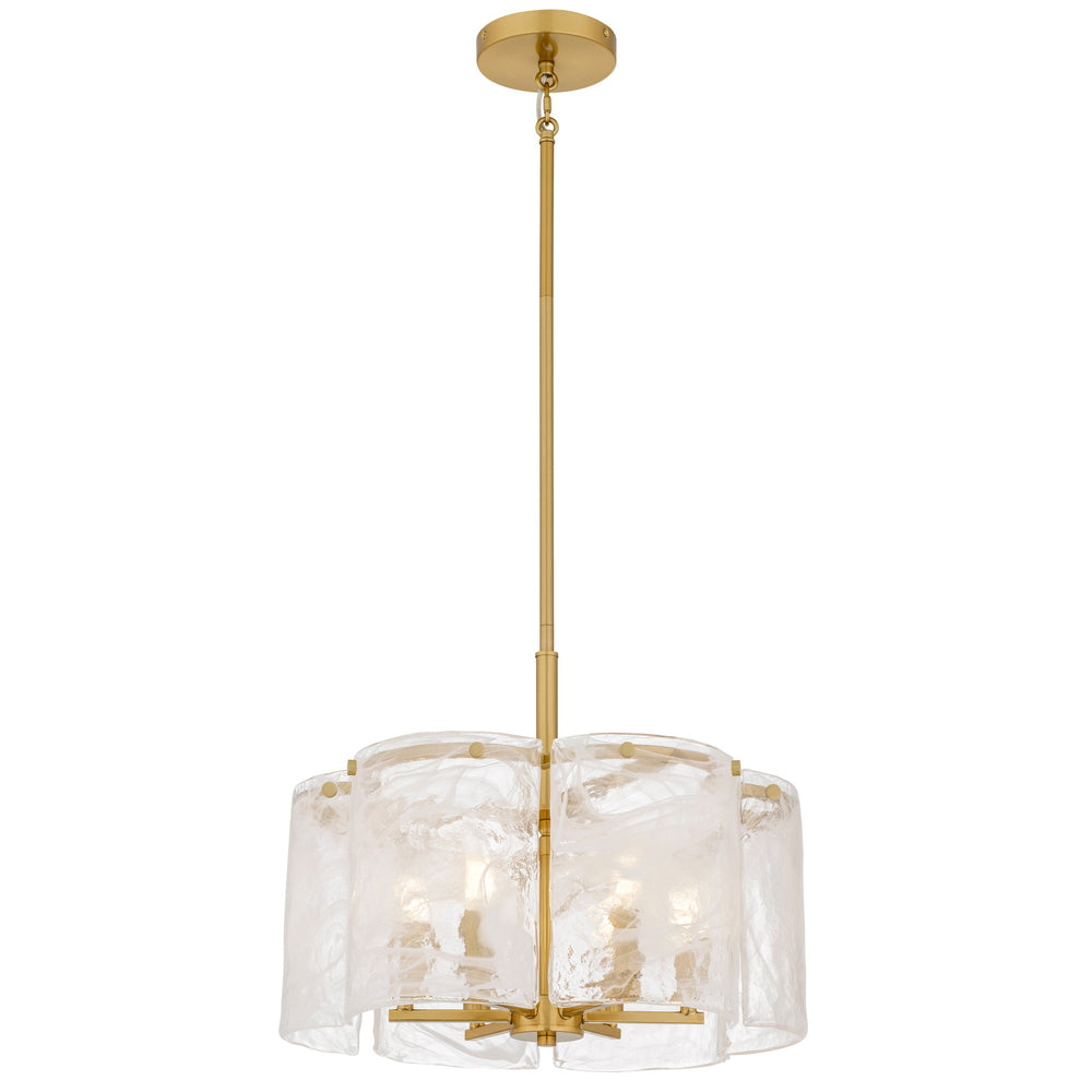 Quoizel - Six Light Pendant - Maisie - Brushed Gold- Union Lighting Luminaires Decor