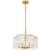 Quoizel - Six Light Pendant - Maisie - Brushed Gold- Union Lighting Luminaires Decor