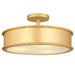 Quoizel - Three Light Semi-Flush Mount - Mara - Gold Leaf- Union Lighting Luminaires Decor