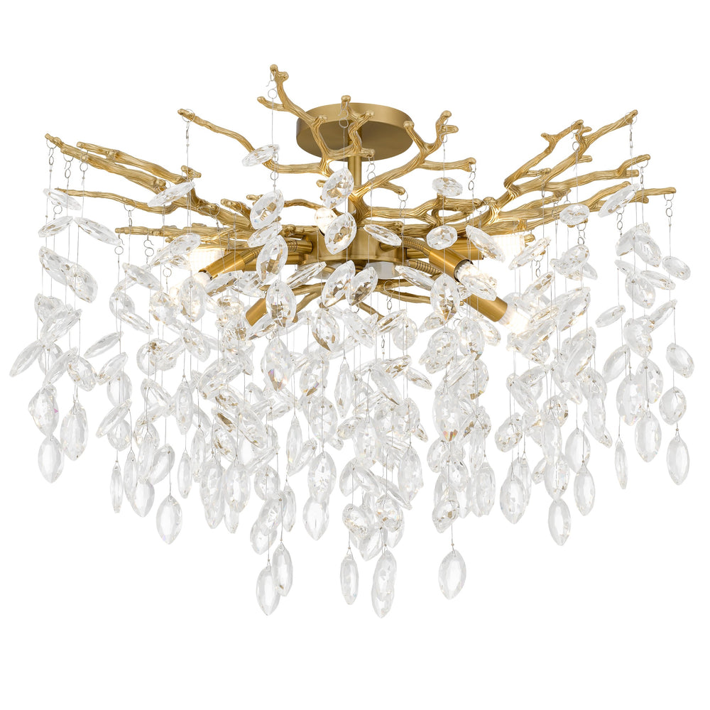 Quoizel - LED Semi-Flush Mount - Isobel - Brushed Gold- Union Lighting Luminaires Decor