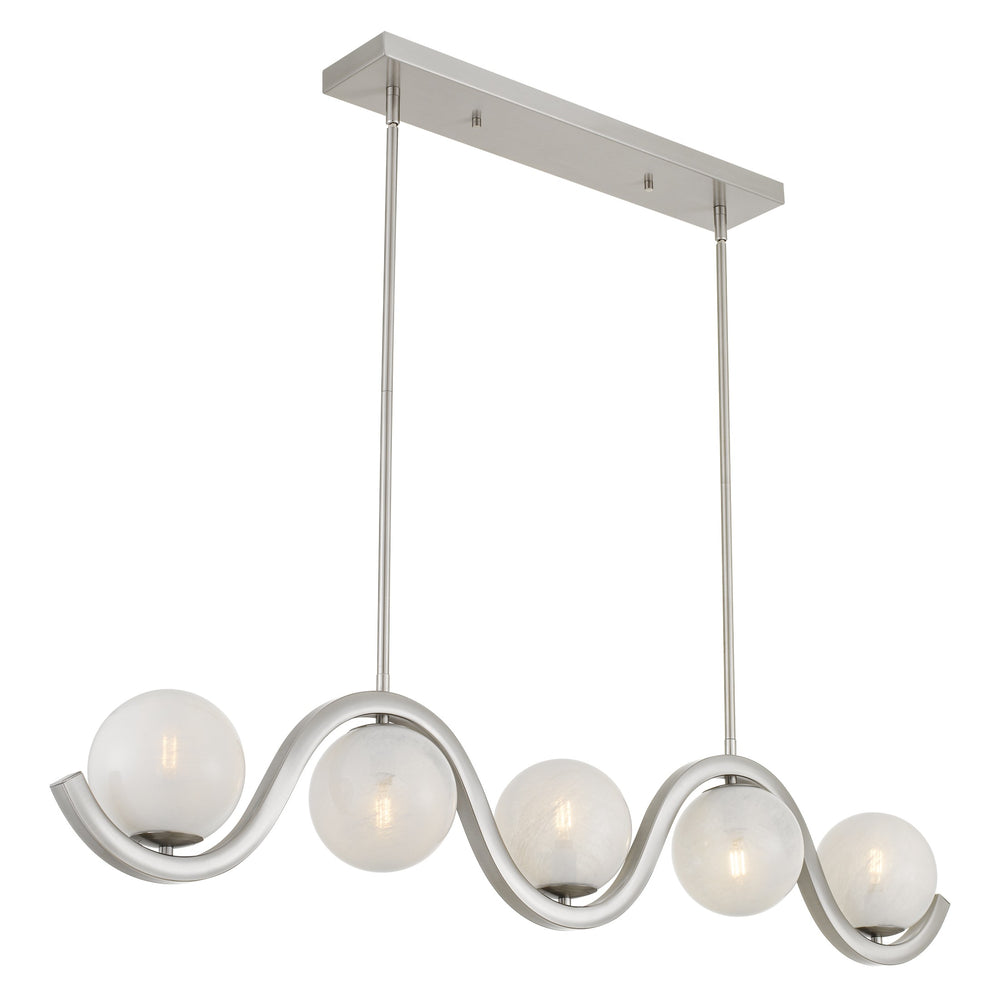 Quoizel - Five Light Island Pendant - Spherical - Brushed Nickel- Union Lighting Luminaires Decor