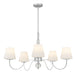 Quoizel - Five Light Chandelier - Stone - Polished Chrome- Union Lighting Luminaires Decor