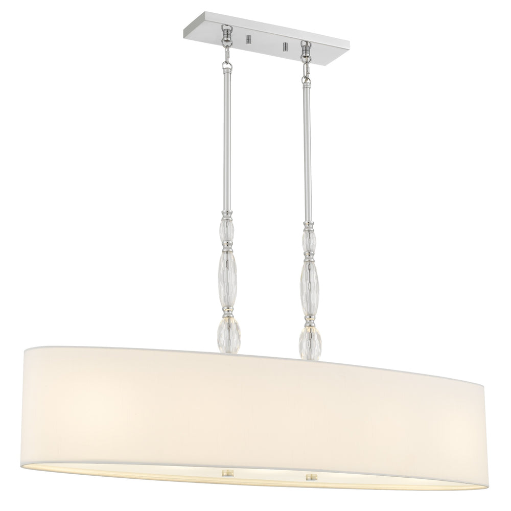 Quoizel - Five Light Island Pendant - Stone - Polished Chrome- Union Lighting Luminaires Decor