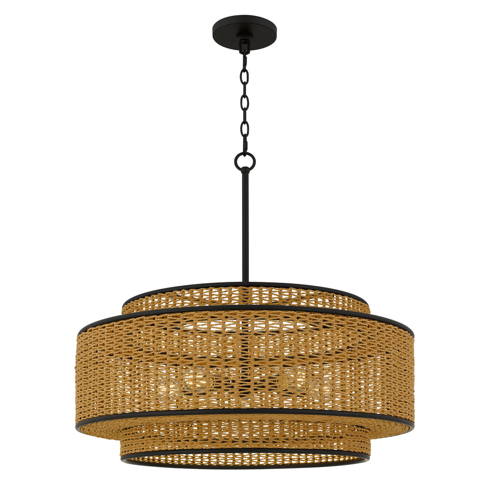 Quoizel - Five Light Pendant - Teton - Matte Black- Union Lighting Luminaires Decor