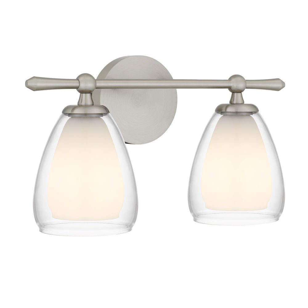 Quoizel - Two Light Vanity - Vivienne - Brushed Nickel- Union Lighting Luminaires Decor
