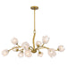 Quoizel - 12 Light Chandelier - Walker - Vintage Brass- Union Lighting Luminaires Decor