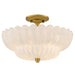 Quoizel - Four Light Semi-Flush Mount - Whitecap - Brushed Gold- Union Lighting Luminaires Decor