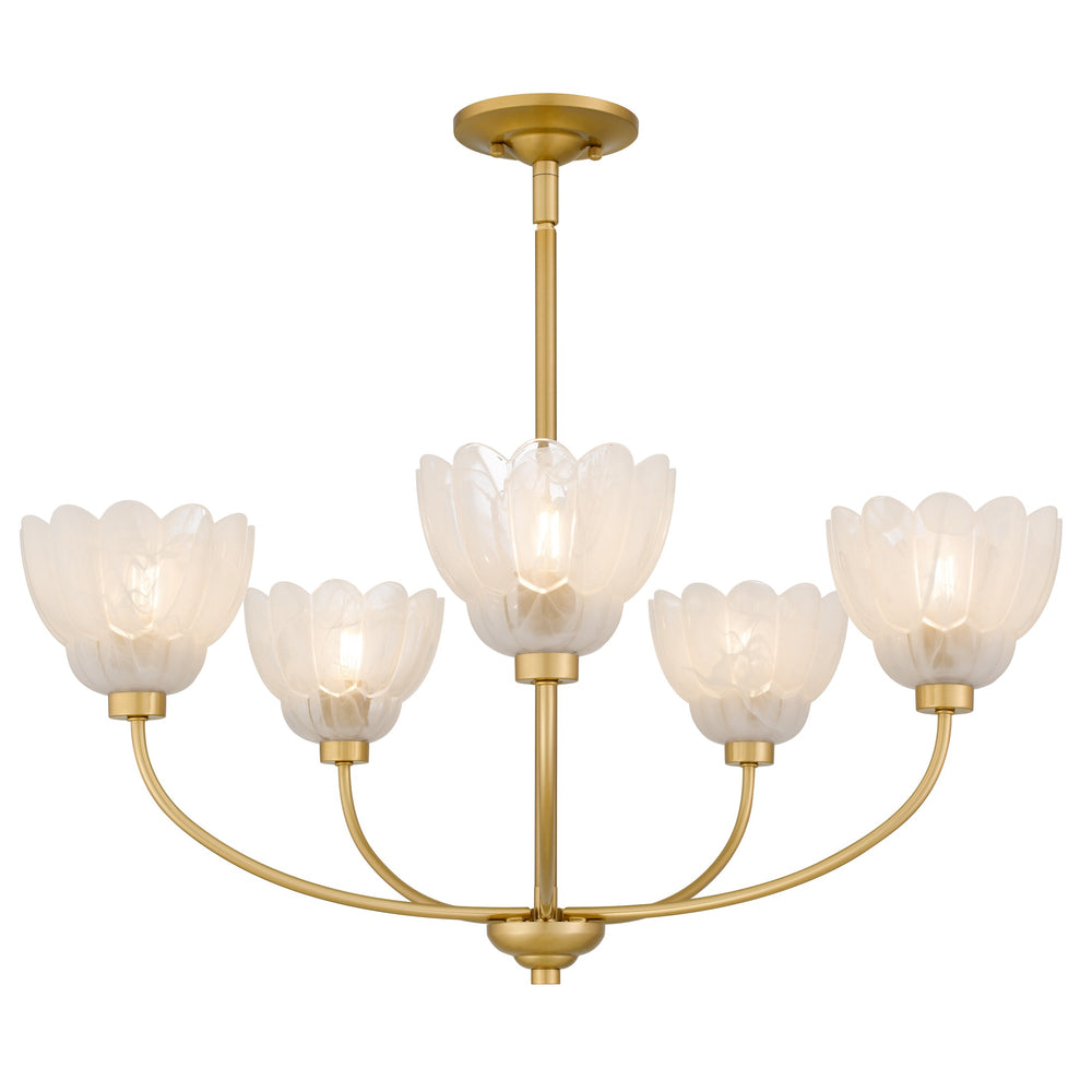 Quoizel - Five Light Chandelier - Whitecap - Brushed Gold- Union Lighting Luminaires Decor
