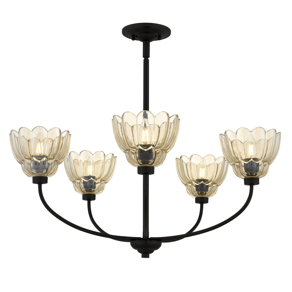 Quoizel - Five Light Chandelier - Whitecap - Mottled Cocoa- Union Lighting Luminaires Decor