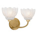 Quoizel - Two Light Vanity - Whitecap - Brushed Gold- Union Lighting Luminaires Decor