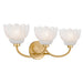 Quoizel - Three Light Vanity - Whitecap - Brushed Gold- Union Lighting Luminaires Decor