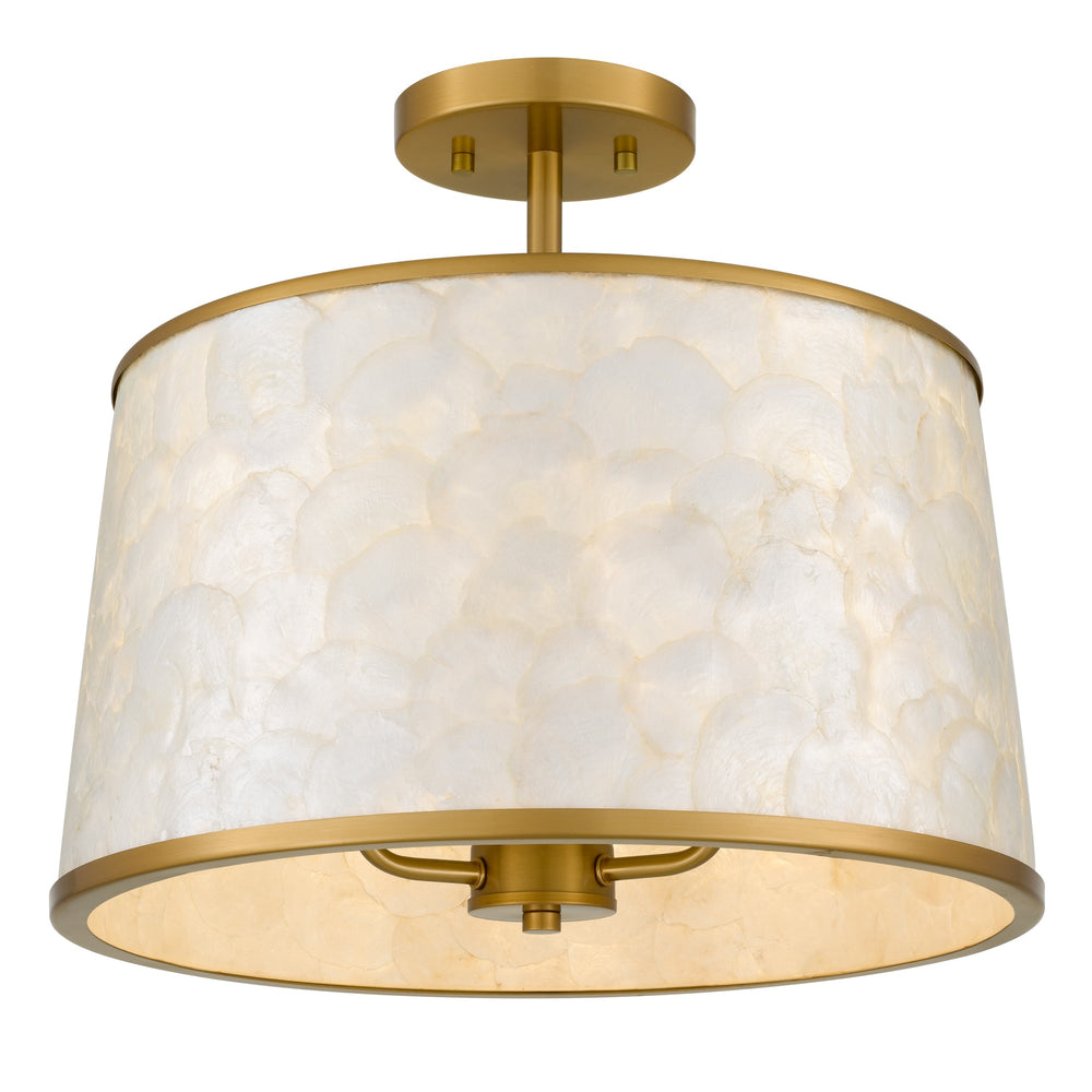 Quoizel - Three Light Semi-Flush Mount - Windley - Brushed Gold- Union Lighting Luminaires Decor
