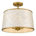 Quoizel - Three Light Semi-Flush Mount - Windley - Brushed Gold- Union Lighting Luminaires Decor