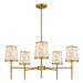 Quoizel - Five Light Chandelier - Windley - Brushed Gold- Union Lighting Luminaires Decor