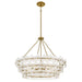 Quoizel - Six Light Pendant - Wright - Brushed Gold- Union Lighting Luminaires Decor