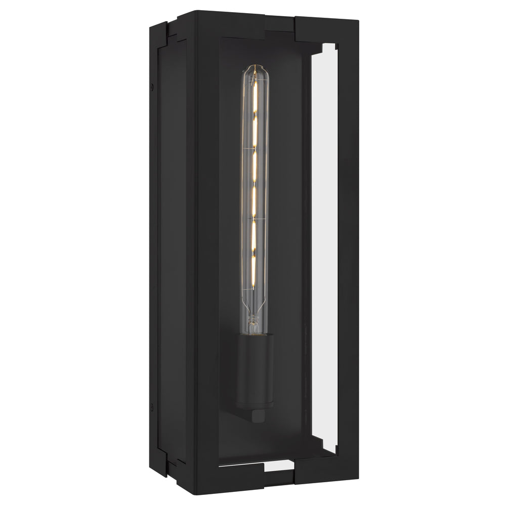 Quoizel - One Light Outdoor Wall Lantern - Young - Matte Black- Union Lighting Luminaires Decor