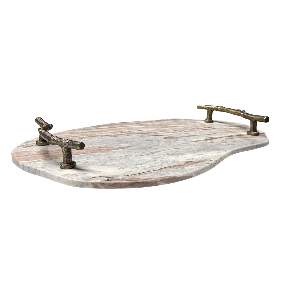 Uttermost - Tray - Stone And Twig - Elegant Gray, White, And Rust-colored Veining- Union Lighting Luminaires Decor