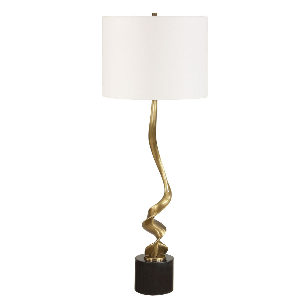 Uttermost - One Light Buffet Lamp - Spiraling - Antique Brass- Union Lighting Luminaires Decor