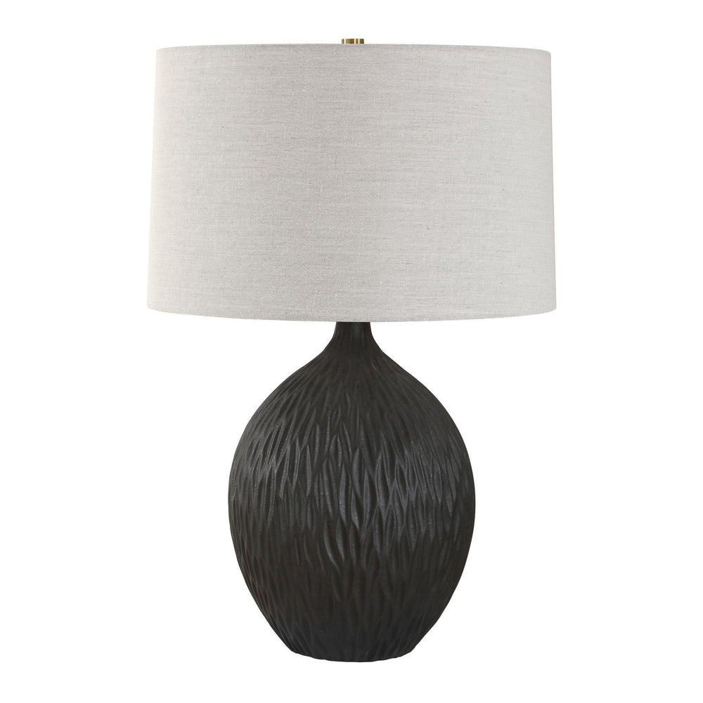 Uttermost - One Light Table Lamp - Levee - Textured Satin Black- Union Lighting Luminaires Decor