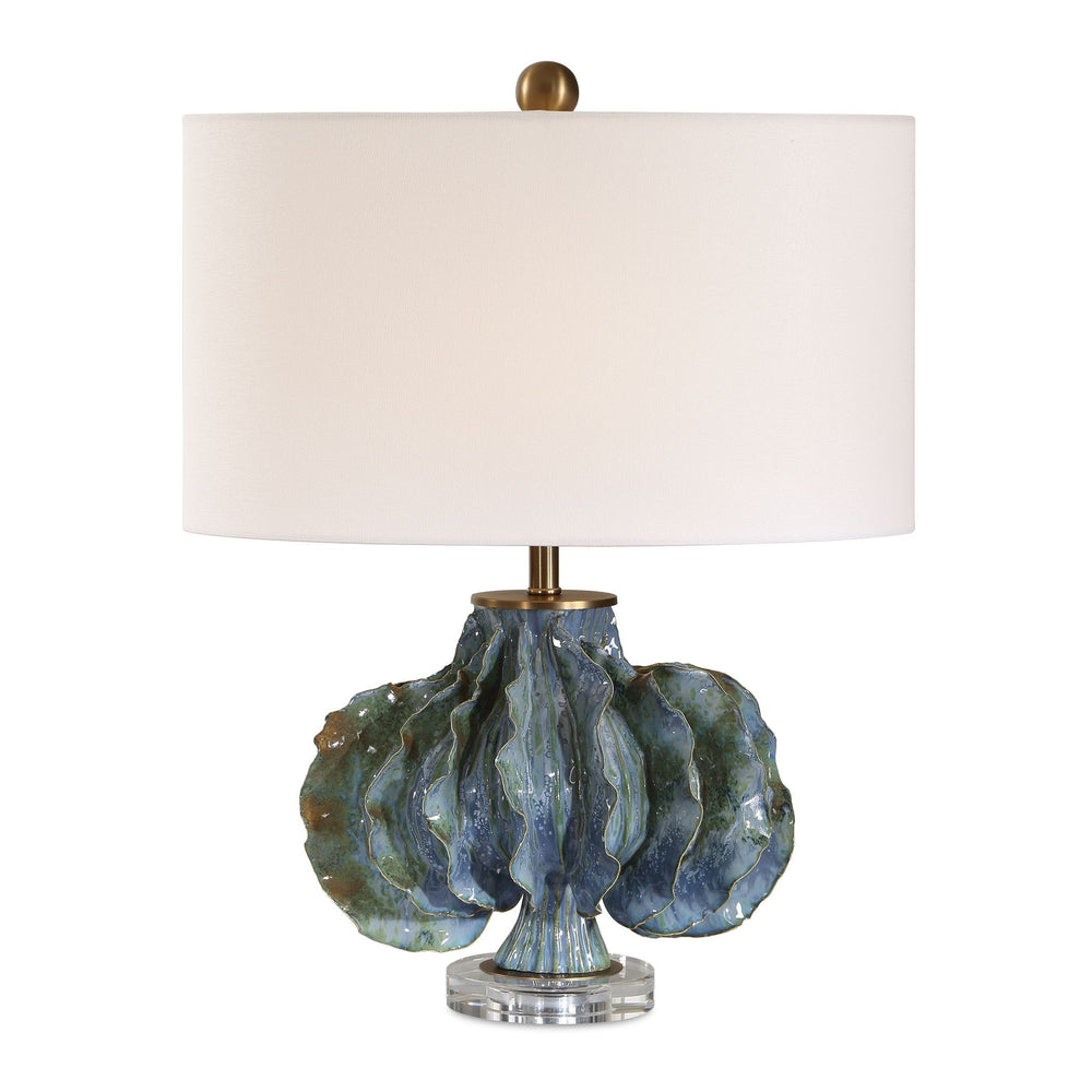 Uttermost - One Light Table Lamp - Ruffle Up - Antique Brass- Union Lighting Luminaires Decor