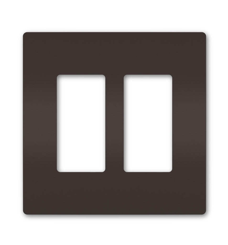 Legrand Canada - Two-Gang Screwless Wall Plate - Brown- Union Lighting Luminaires Decor