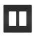 Legrand Canada - Two-Gang Screwless Wall Plate - Black- Union Lighting Luminaires Decor