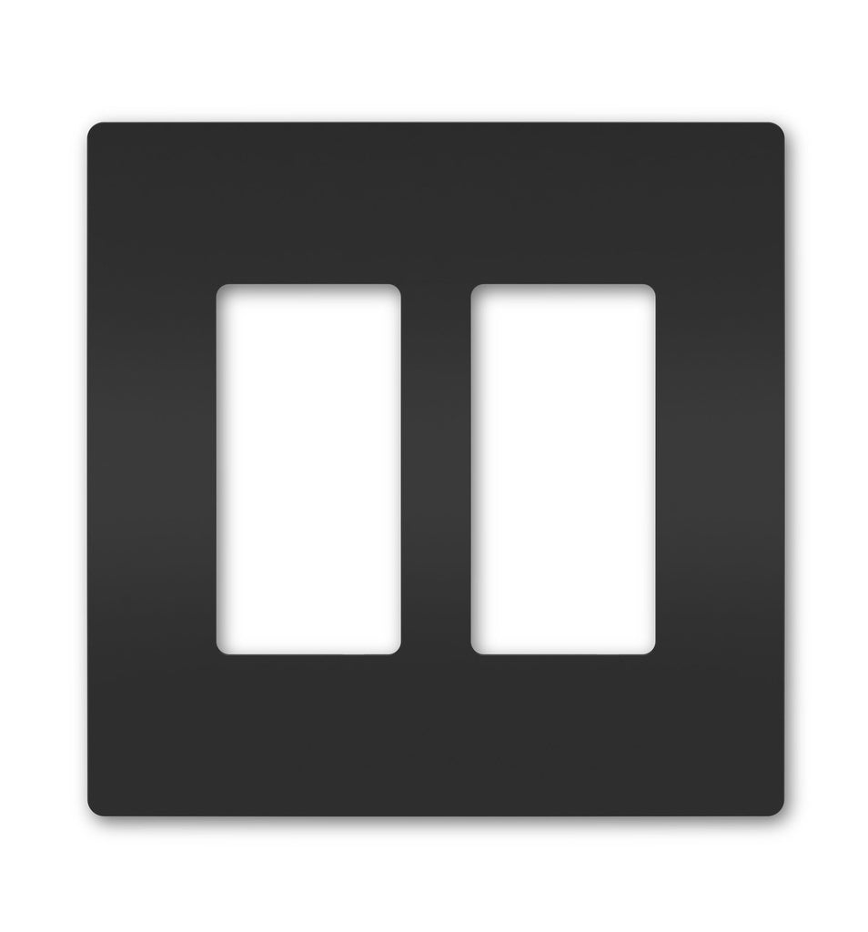 Legrand Canada - Two-Gang Screwless Wall Plate - Black- Union Lighting Luminaires Decor