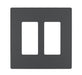 Legrand Canada - Two-Gang Screwless Wall Plate - Graphite- Union Lighting Luminaires Decor