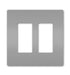 Legrand Canada - Two-Gang Screwless Wall Plate - Gray- Union Lighting Luminaires Decor