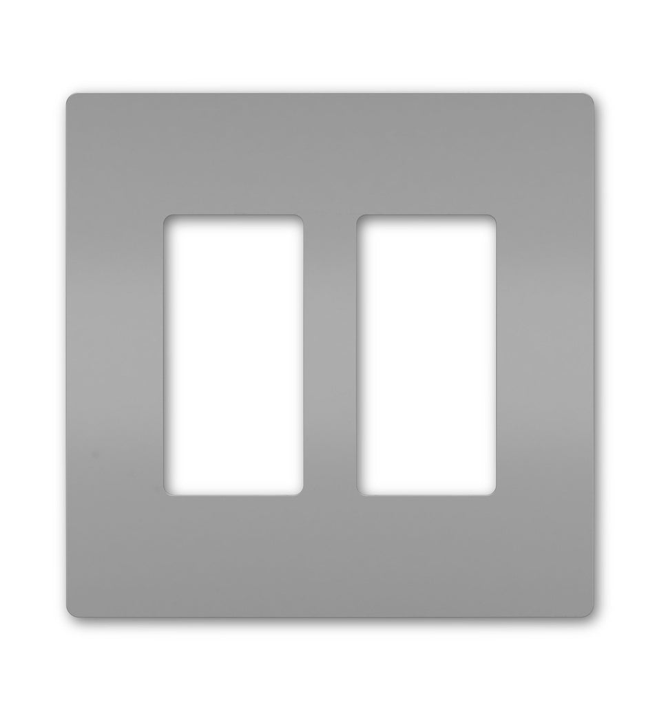 Legrand Canada - Two-Gang Screwless Wall Plate - Gray- Union Lighting Luminaires Decor
