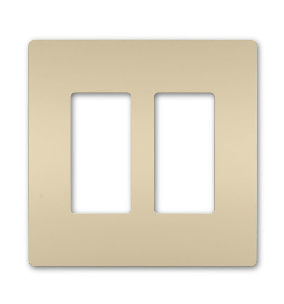 Legrand Canada - Two-Gang Screwless Wall Plate - Ivory- Union Lighting Luminaires Decor