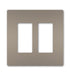 Legrand Canada - Two-Gang Screwless Wall Plate - Nickel- Union Lighting Luminaires Decor