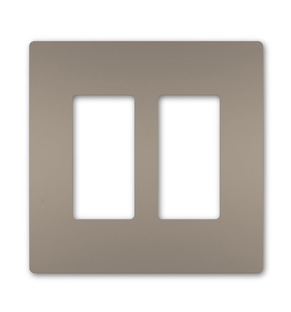 Legrand Canada - Two-Gang Screwless Wall Plate - Nickel- Union Lighting Luminaires Decor