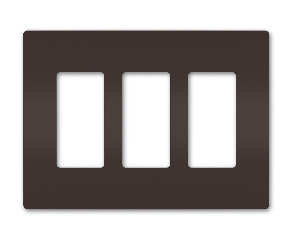Legrand Canada - Three-Gang Screwless Wall Plate - brown- Union Lighting Luminaires Decor