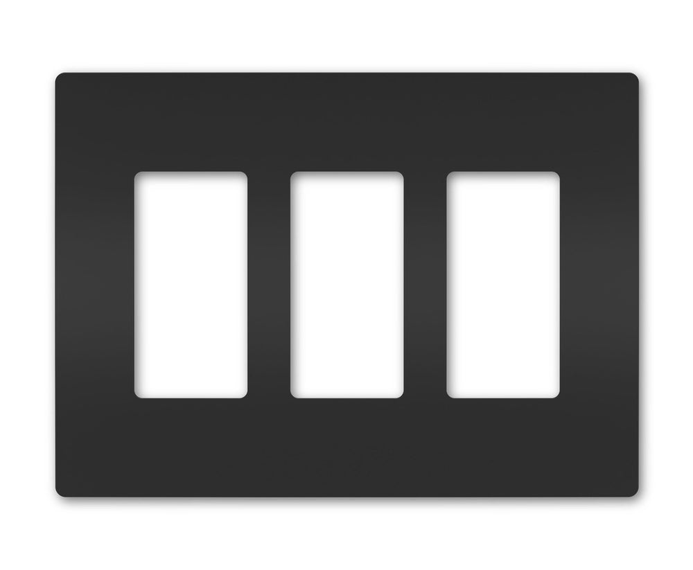 Legrand Canada - Three-Gang Screwless Wall Plate - Black- Union Lighting Luminaires Decor