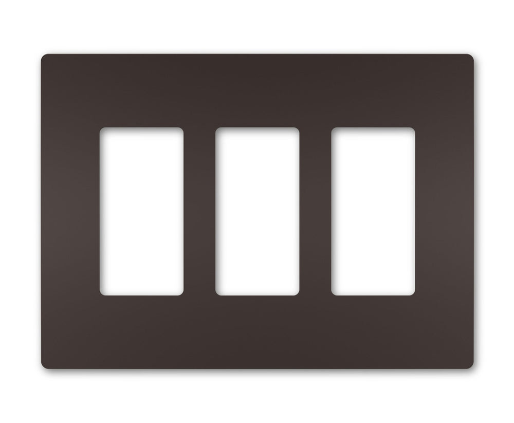 Legrand Canada - Three-Gang Screwless Wall Plate, - Dark Bronze- Union Lighting Luminaires Decor